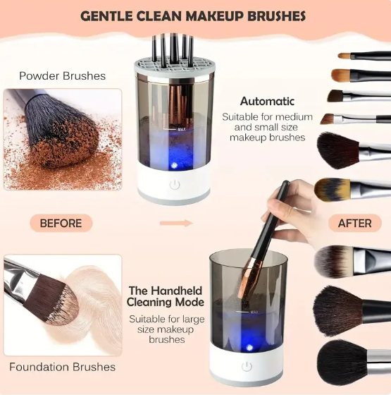 Limpiador Automático de Brochas de Maquillaje