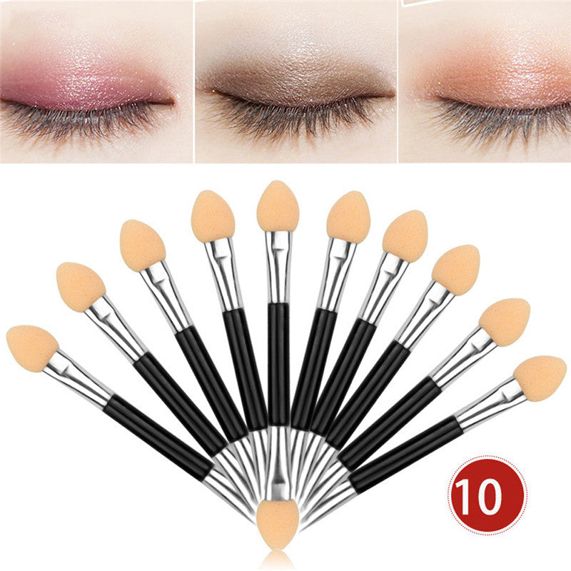 Dual-Head Eyeshadow Brush and Sponge Makeup Tool Set