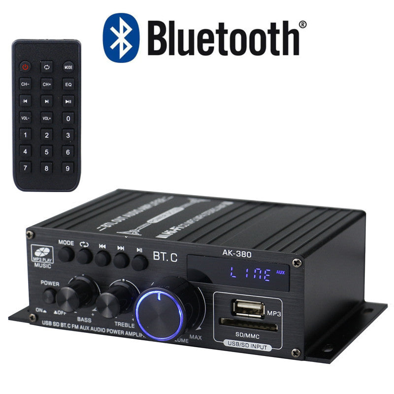 AK380 Bluetooth Car Home 12V Power Amplifier Device