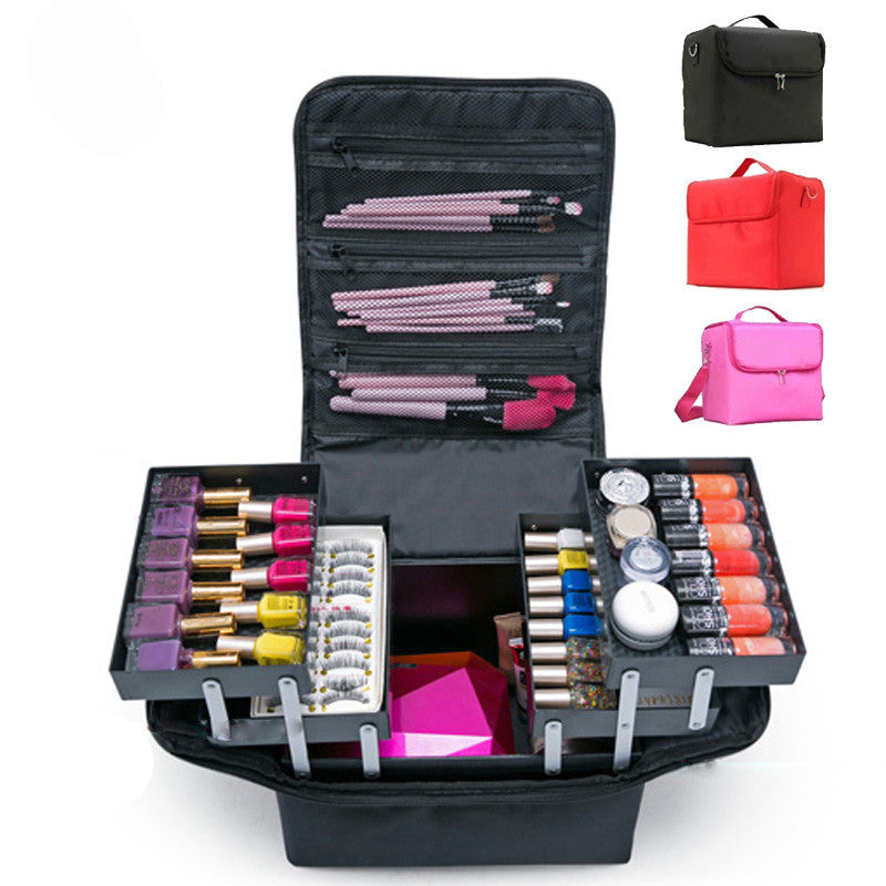 Oxford Makeup Case Portable Beauty Tool Bag