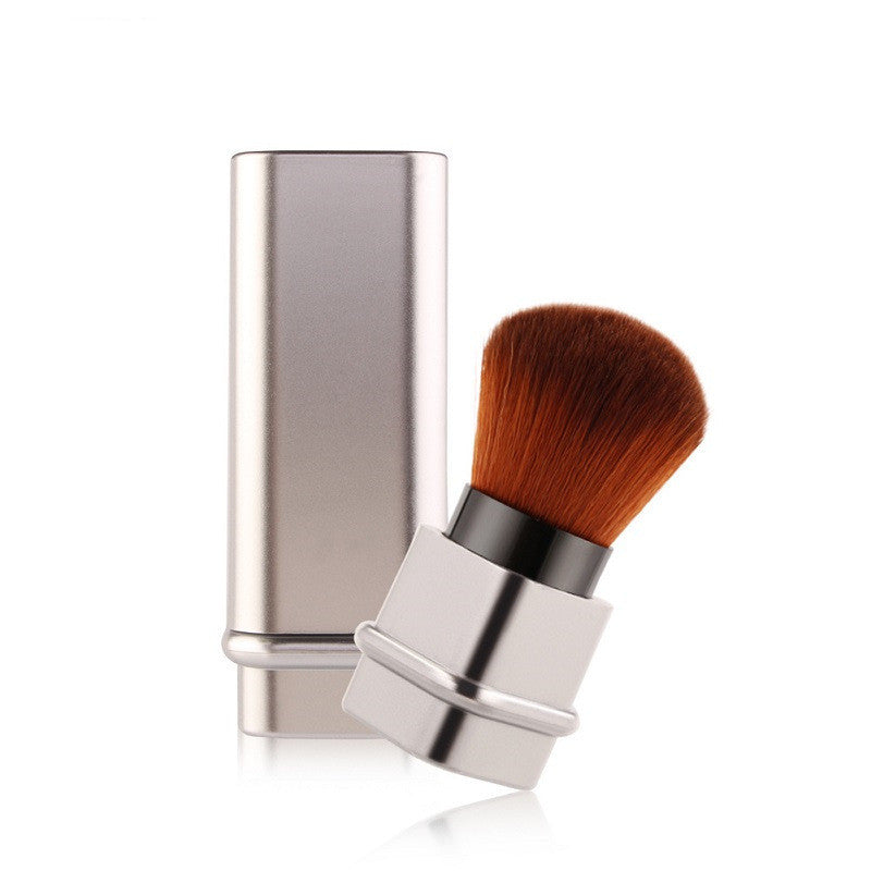 Large Gold Retractable Blush Powder Brush - Makeup Tool
