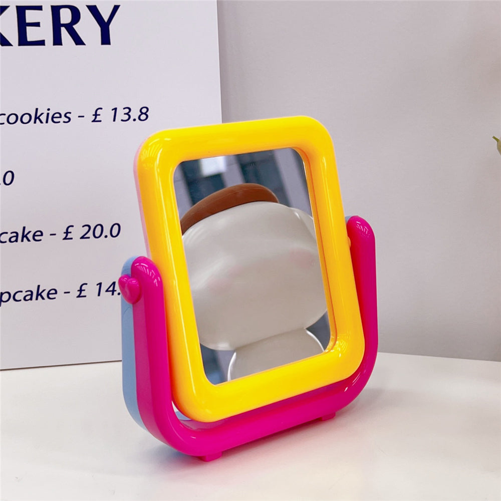 Double-Sided Macaron Makeup Mirror - Portable Beauty Tool