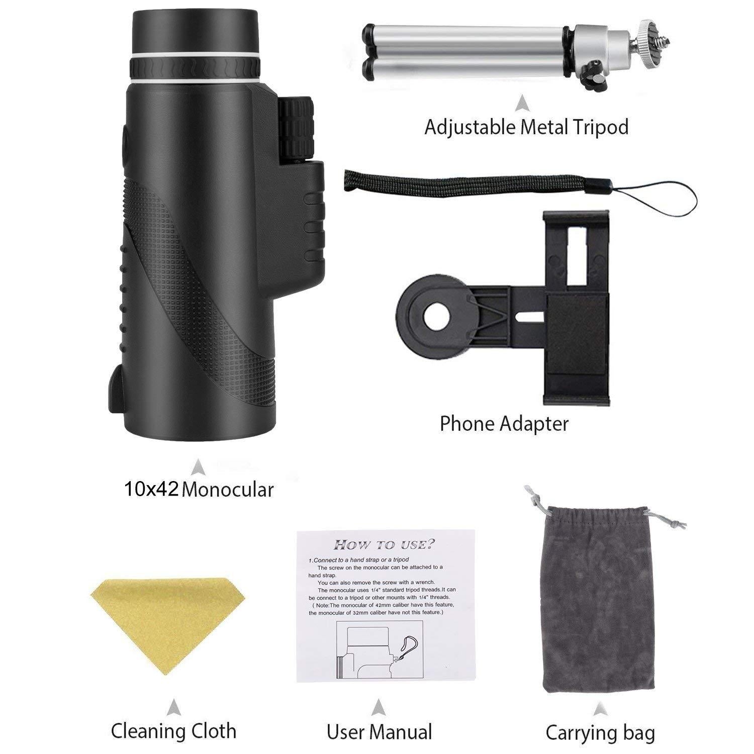 Telescopio de Alta Definición con Soporte Universal para Móvil