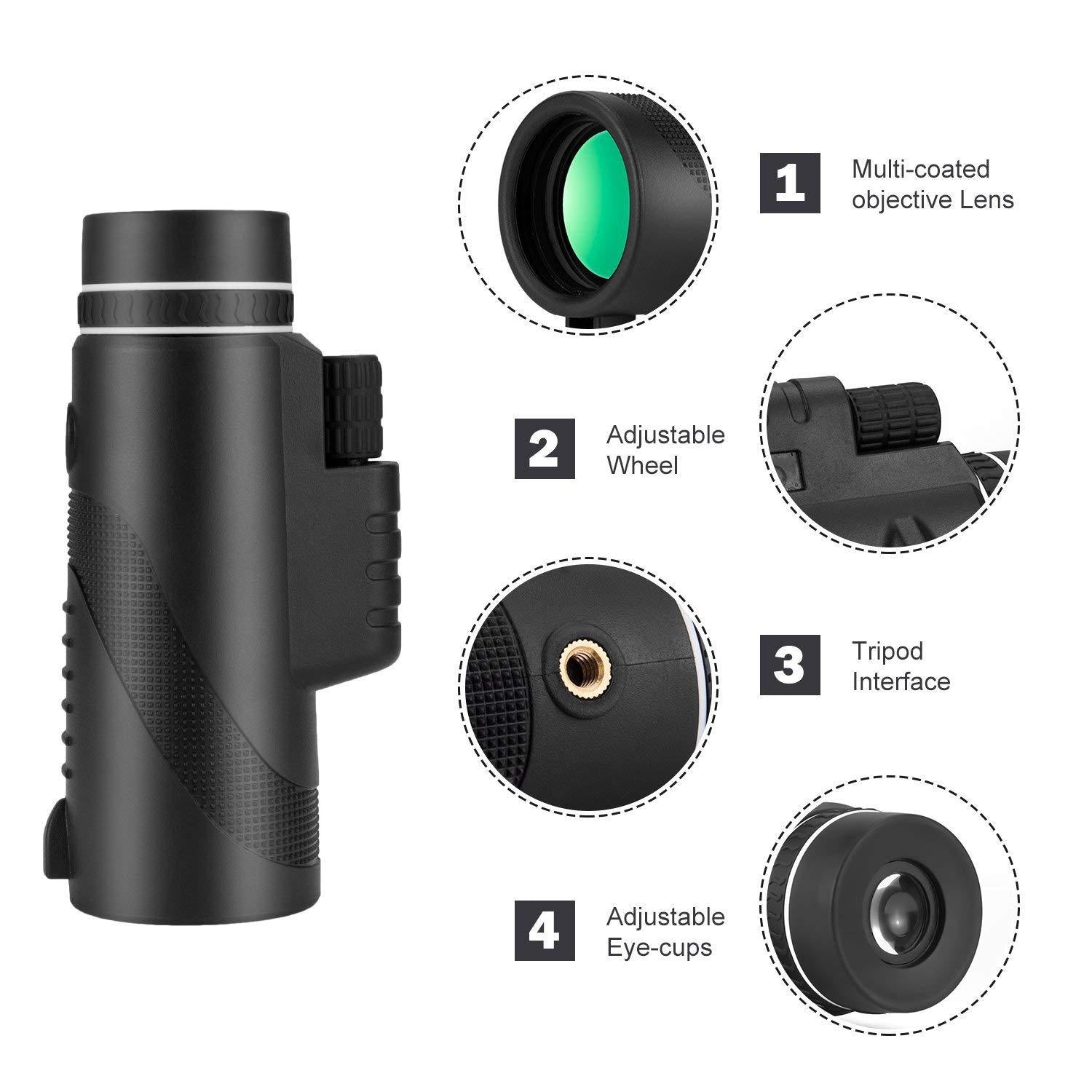 Telescopio de Alta Definición con Soporte Universal para Móvil