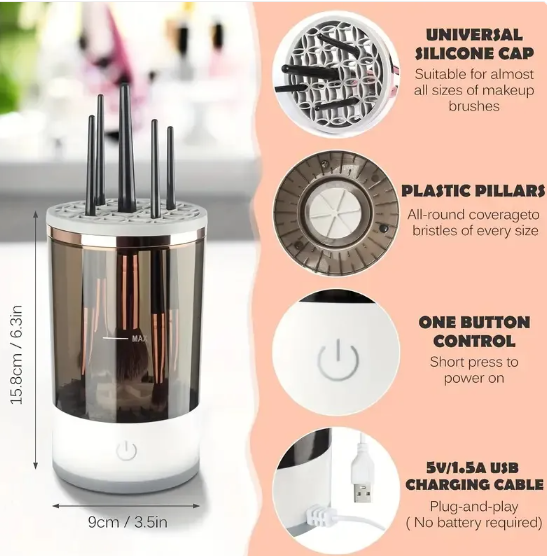 Limpiador Automático de Brochas de Maquillaje