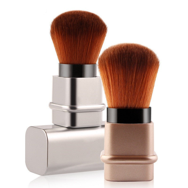 Large Gold Retractable Blush Powder Brush - Makeup Tool